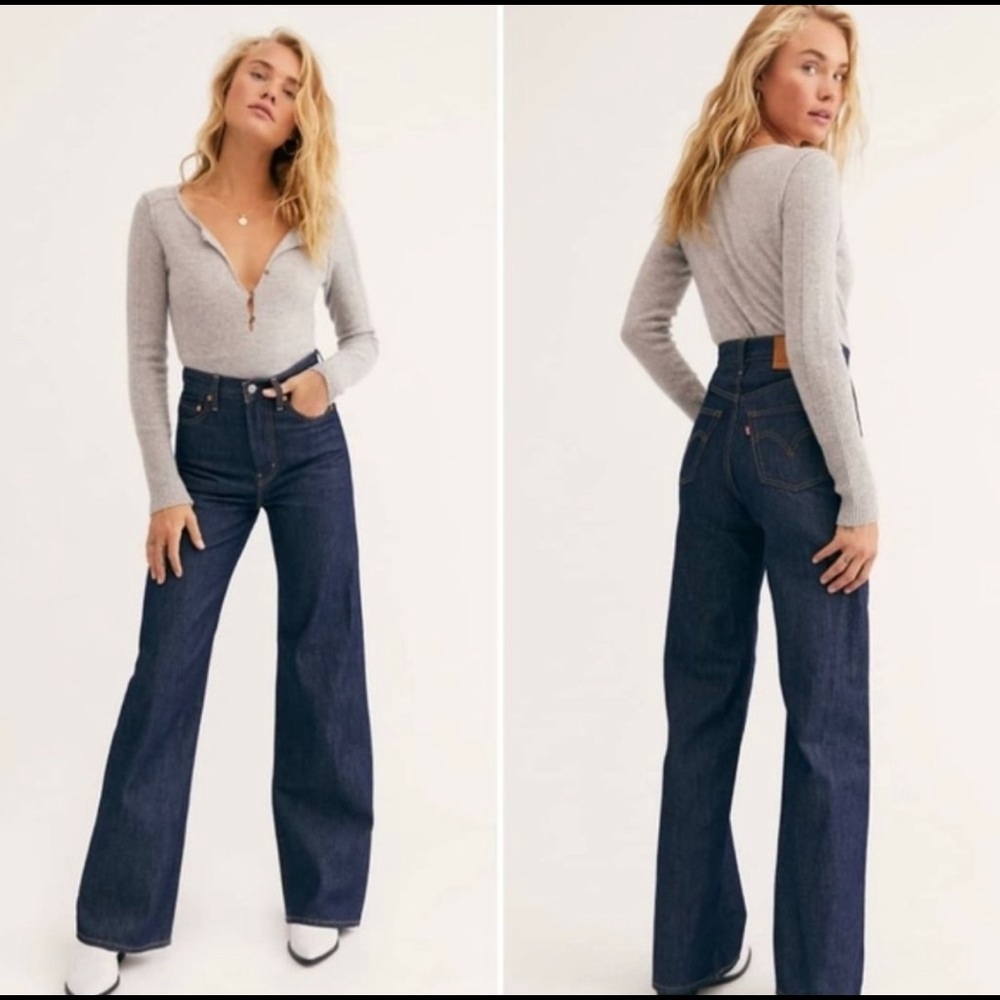 Levi’s Ribcage wideleg jeans in high and mighty